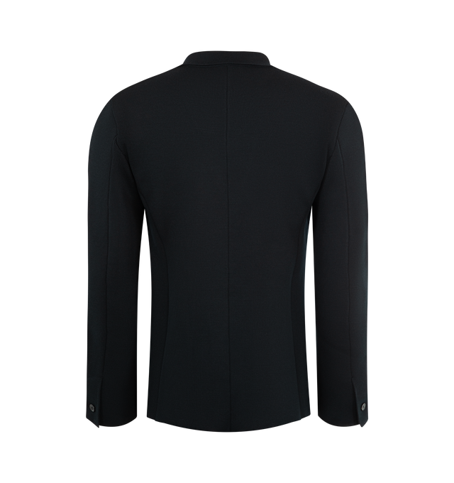 Image 2 of 2 - BLACK - TOM FORD Double Face Wool Jacket featuring horn buttons, three front welt pockets and a smooth double-face construction. 100% wool. Made in Italy.