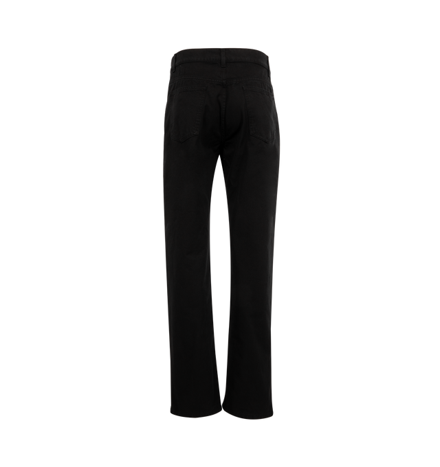 Image 2 of 3 - BLACK - THE ROW Landais Jean featuring mid-rise, straight-cut silhouette, button zip closure and 5 pocket style. 100% cotton. Made in Japan.