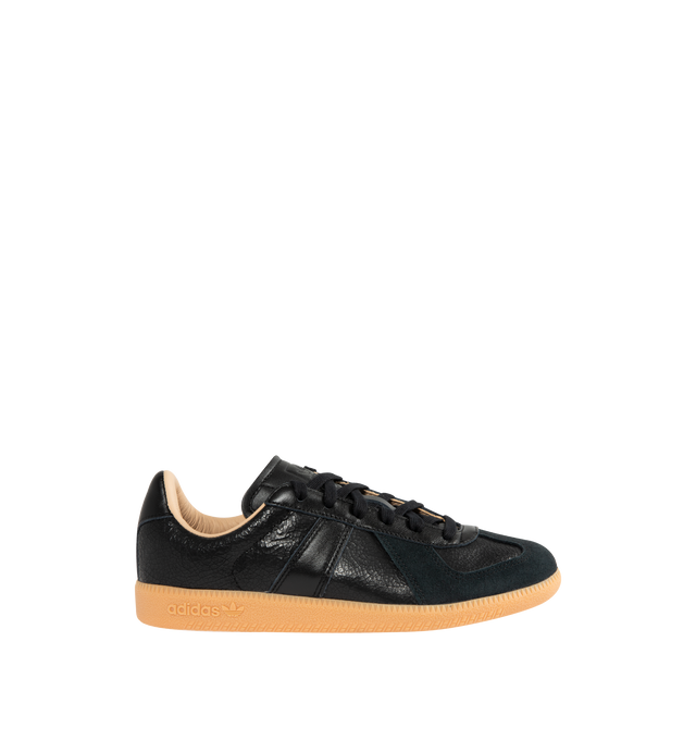Image 1 of 5 - BLACK - ADIDAS BW Army Sneaker featuring cracked leather with T-toe cap, smooth leather lining, low-profile cupsole, regular fit, lace closure, leather upper and rubber outsole.