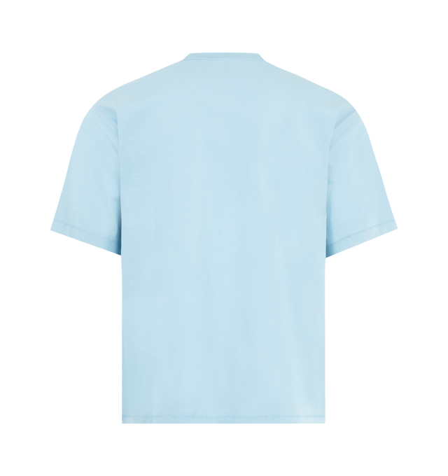 Image 2 of 2 - BLUE - MARKET Racing Helmet Graphic T-Shirt featuring crewneck, short sleeves, boxy fit and graphic on front. 100% cotton.
