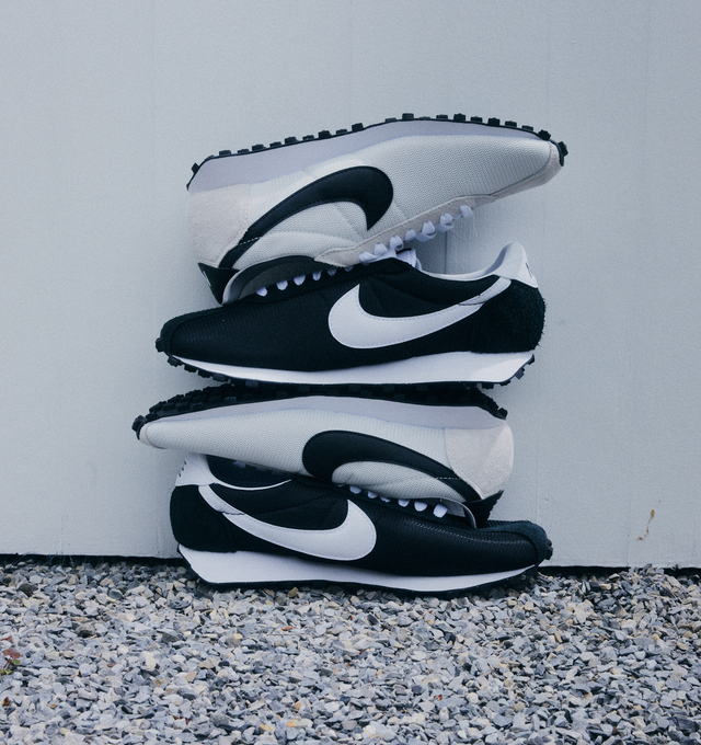 Image 2 of 7 - WHITE - Nike LD-1000 Sneaker featuring upper that combines leather and textiles for a durable, breathable fit, waffle outsole provides durable traction with retro style, foam midsole and rubber outsole.