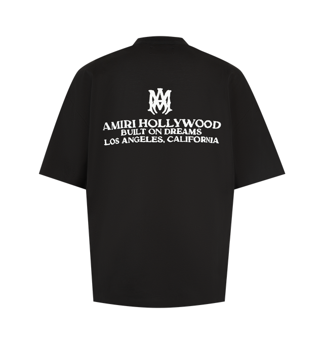 Image 2 of 2 - BLACK - AMIRI Built On Dreams Tee featuring oversized fit, short sleeves, crew neck and graphic print on front and back. 100% cotton.