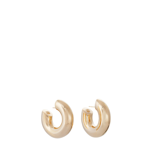 Image 1 of 1 - GOLD - SIDNEY GARBER Wide Tubular Hoop Earrings featuring 18k yellow gold and approximately 1.65in long. 3.2cm.