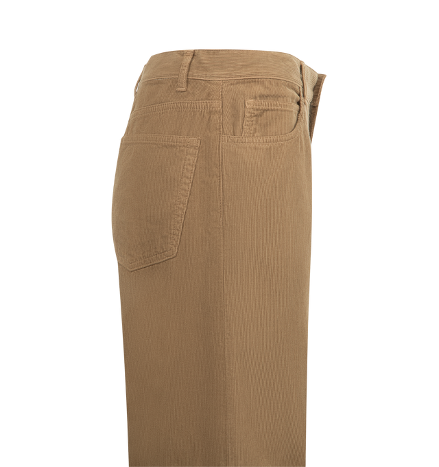 Image 3 of 3 - BROWN - THE ROW Eglitta Pant featuring mid-rise pant in pinwale cotton corduroy with straight fit, tonal topstitching and classic 5-pocket construction. 100% cotton. Made in Italy.