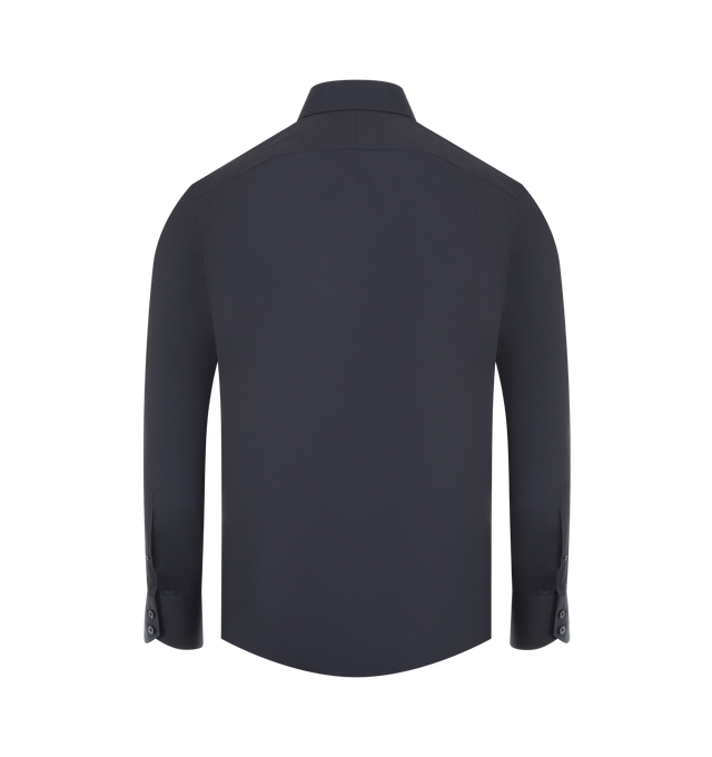 Image 2 of 2 - GREY - TOM FORD Poplin Classic Fit Shirt featuring front button closure, button cuffs, classic collar and regular fit. 100% cotton. Made in Italy.