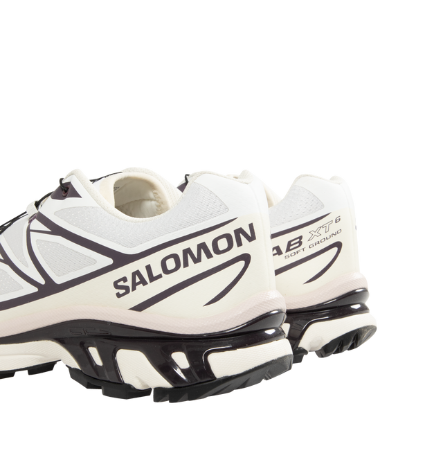 Image 3 of 5 - WHITE - SALOMON XT-6 Sneaker featuring Quicklace system, Contagrip outsole, round stiffened toe and reinforced heel counter.