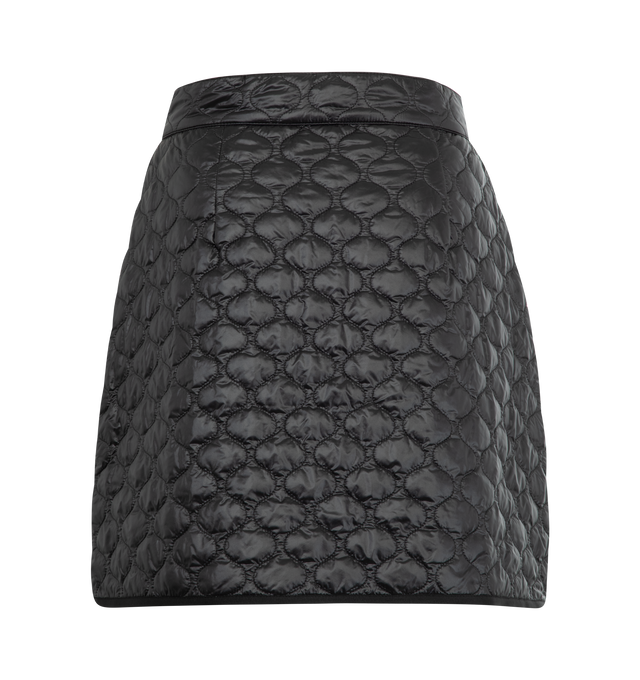 Image 2 of 3 - BLACK - MONCLER Square-Quilted Padded Mini Skirt featuring longue saison lining, padded and snap button closure. 100% polyamide/nylon. Padding: 100% polyester.