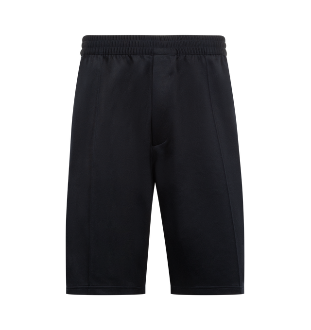 Image 1 of 4 - NAVY - ADIDAS X WALES BONNER Twill Track-Short featuring embroidered logo, two side pockets, one back pocket and signature stripes. 75% cotton, 25% recycled polyester.