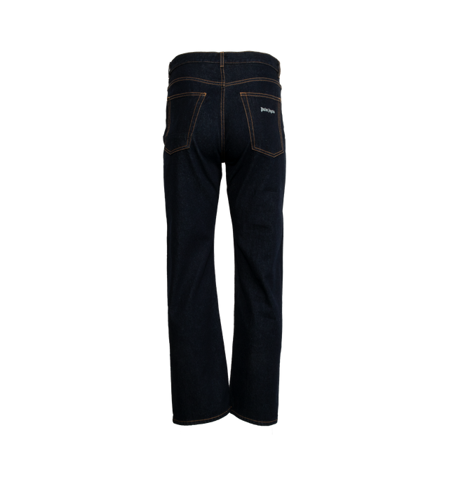 LOGO RAW WASH LOOSE JEANS (MENS)