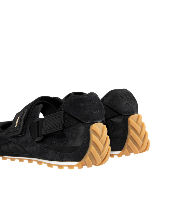 Image 3 of 5 - BLACK - BOTTEGA VENETA Orbit Flash Mary Jane Sneaker featuring a mary jane silhouette, lightweight tech mesh and adjustable straps with hook-and-loop closure. Textile and synthetic upper. Textile lining. Rubber sole. Made in Italy.