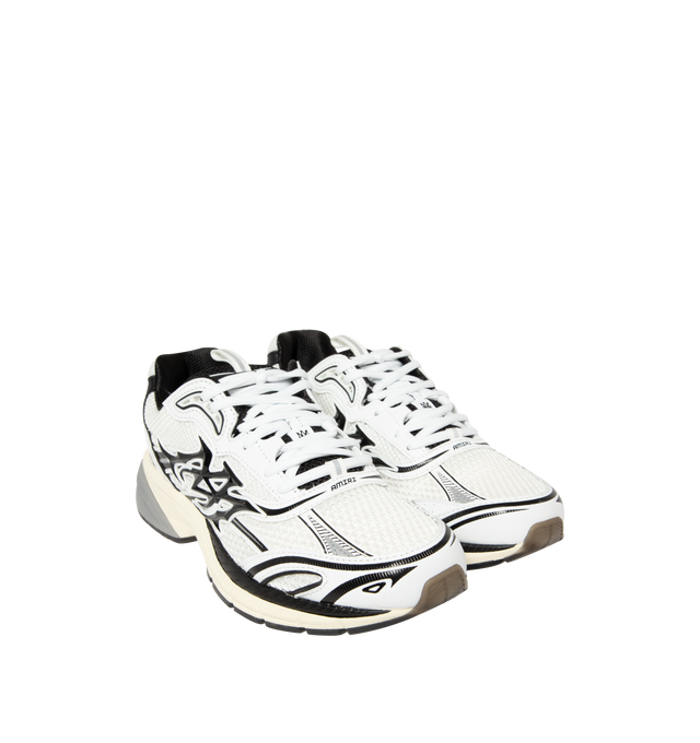 Image 2 of 5 - MULTI - Amiri Mens Ma Tech Sneakers feature a mesh and leather upper with contrast detailing and signature MA icon. Designed with a lace-up closure and durable rubber outsole inspired by technical running shoes. Upper: Leather, Polyester, and Rubber; Sole: Rubber. Made in Vietnam.