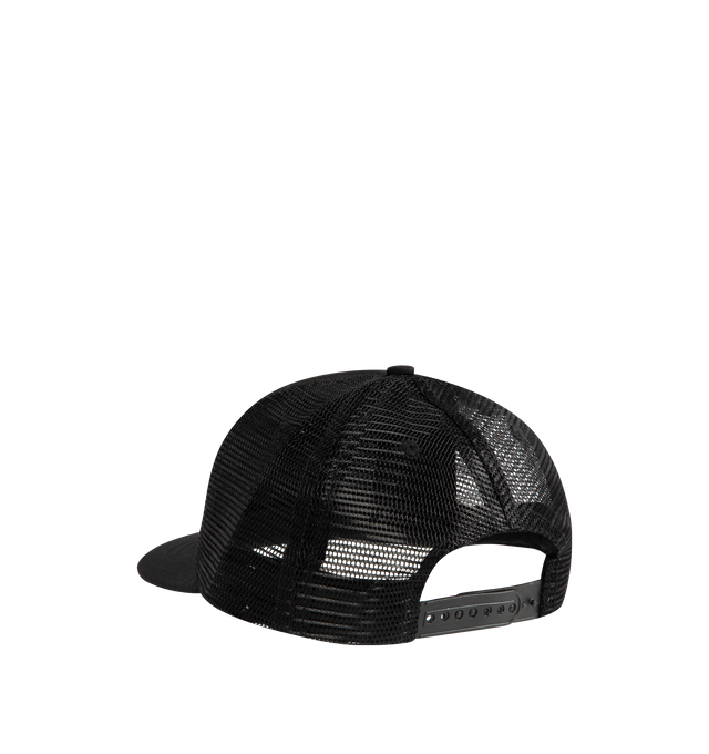 Image 2 of 2 - BLACK - RHUDE Fumar 91 Trucker Hat featuring paneled polyester twill and mesh cap with logo printed at face and snapback fastening at back. 100% polyester.