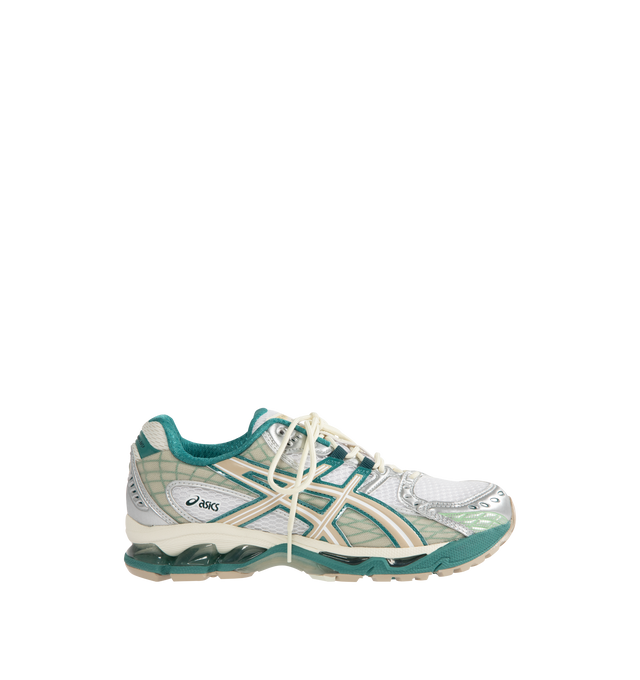 Image 1 of 5 - GREEN - ASICS Gel-Nimbus 10.1 Sneaker featuring asymmetric mesh upper, TRUSSTIC system, EVA foam midsole and GEL technology.