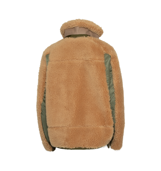 FAUX SHERLING NYLON TWILL BLOUSON