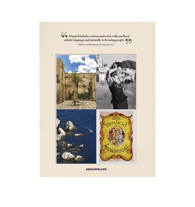 Image 3 of 4 - - Assouline Books Sicily Honor by Author Gianni Riotta. Linen hardcover book with 304 pages featuring over 200 illustrations. Language: English. Dimensions: W 10 x L 13 x D 1.5. Revel in the fascinating island of Sicily, where a blend of rich history, cultural diversity, and passionate traditions creates an unforgettable experience. From the ancient ruins of Taormina to the dramatic beauty of Mount Etna, the luxurious Villa Sant'Andrea and Grand Hotel Timeo offer stunning views and proximity