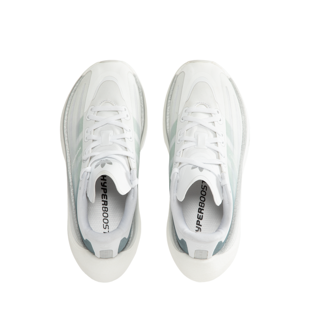 Image 5 of 5 - WHITE - Adidas Hyperboost Euphoria LT Sneakers feature a semi-transparent mono mesh upper that showcases the internal exoskeleton for a lightweight feel, enhanced breathability, and a modern aesthetic. This designer sneaker combines innovative construction with everyday comfort and performance. Main Material: Mesh Textile and Synthetic Textile, Rubber sole.