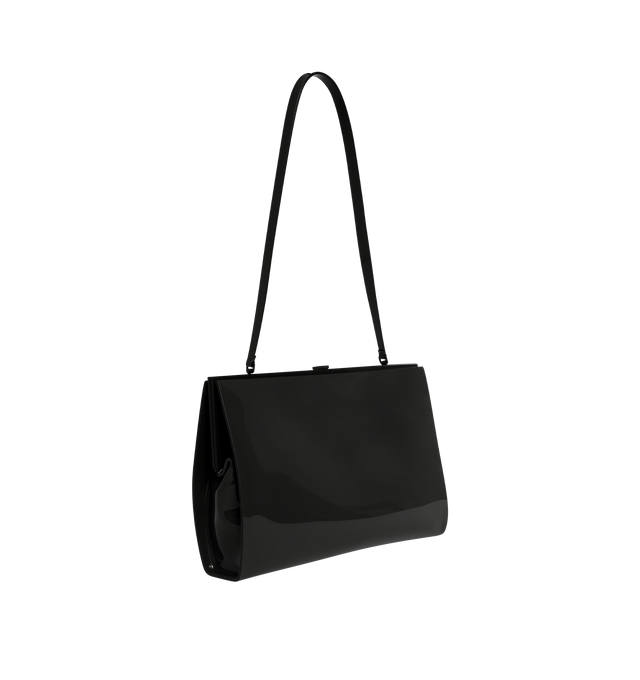 Image 2 of 3 - BLACK - SAINT LAURENT Le Anne-Marie Bag featuring embossed logo, sliding clasp closure, leather shoulder strap and one flat pocket. 11.4" X 8.5" X 2.8". 100% polyurethane. Made in Italy.  