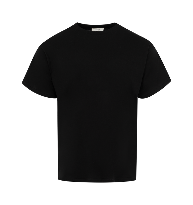 Image 1 of 2 - BLACK - The Row Sator Top has a crew neck and a relaxed fit. 100% cotton. Made in USA.