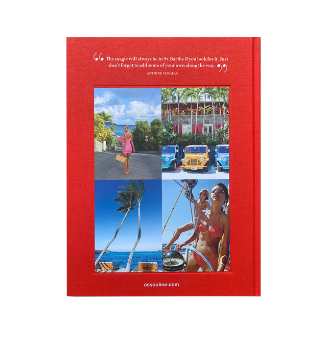Image 3 of 5 - RED - ASSOULINE St. Barth's Freedom by Author Vassi Chamberlain. Linen hardcover book with 280 pages featuring over 200 illustrations. Language: English. Dimensions: W 10 x L 13 x D 1.5. R. St. Barths, a mix of luxury and simplicity, offers a haven of legends, wild nights, and celebrity allure. From the bustling Gustavia port to exclusive dining and world-class events, the island vibrates with excitement and elegance. St. Barths Freedom invites readers to experience its vibrant energy, from