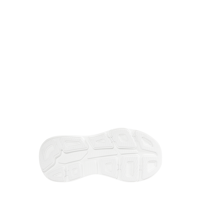 Image 4 of 5 - WHITE - HOKA W Bondi 9 Sneaker featuring performance mesh upper, cushioned collar and tongue, removable contoured insole, supportive midsole, textile lining, lace-up closure, round toe and rubber sole.