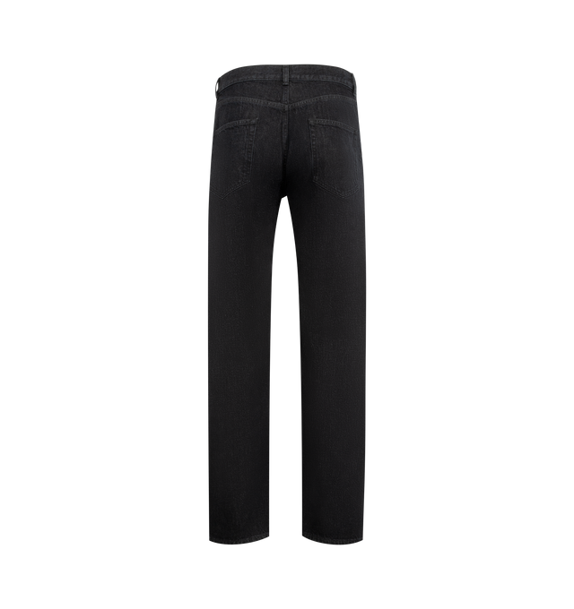 Image 2 of 3 - BLACK - THE ROW Rossen Jean featuring low-rise jean in cotton denim with straight leg, tonal topstitching and classic 5-pocket construction. 100% cotton. Made in Italy.