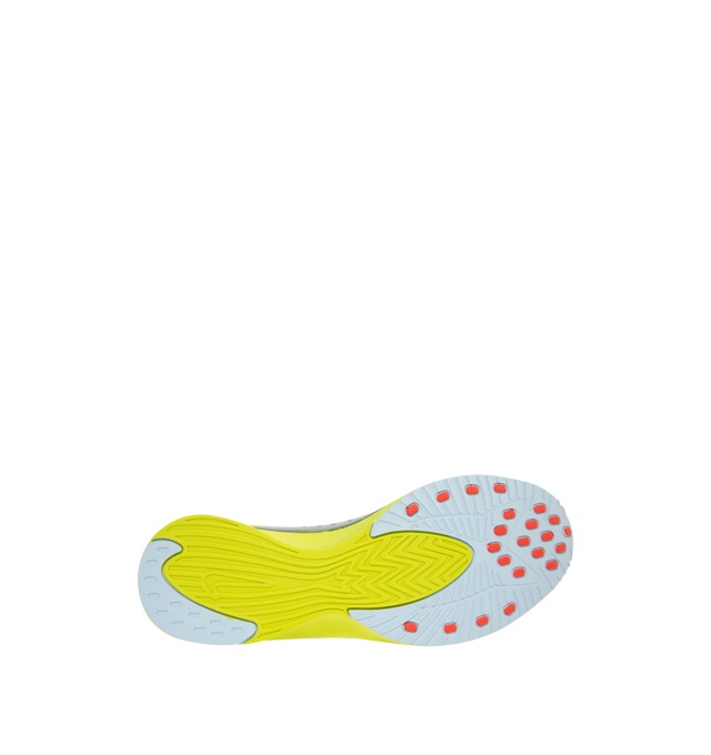 Image 4 of 5 - YELLOW - NIKE Air Superfly Sneaker featuring perforated leather upper with suede accents, raw-edge construction around the collar, Nike Air technology in the heel absorbs impact for cushioning and rubber outsole.