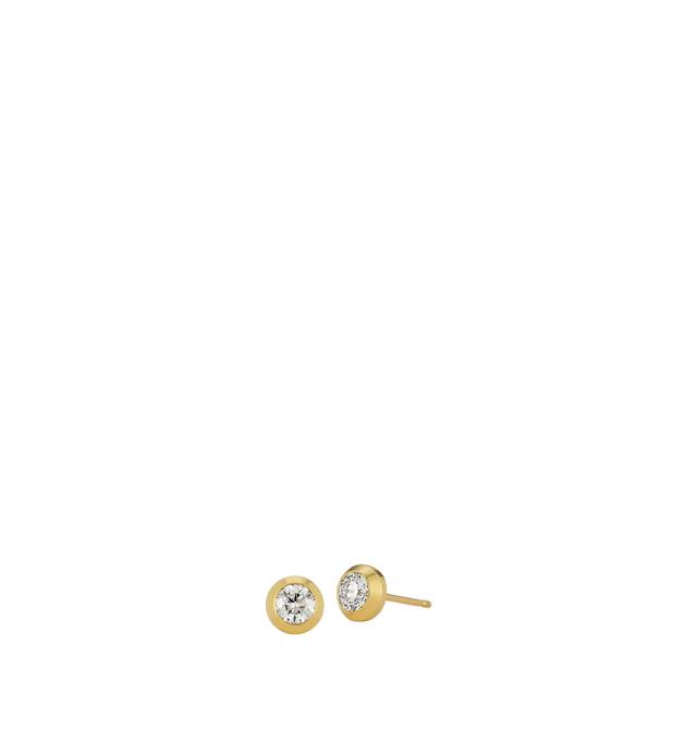 Image 1 of 1 - GOLD - JEMMA WYNNE Escalator Round Diamond Studs featuring 18k Gold, 4.5MM, Diamonds - 0.70cts and sold as a pair. Hirshleifers offers a range of pieces from this collection in-store. For personal consultation and detailed information about jewelry, please contact our dedicated stylist team at personalshopping@hirshleifers.com. This item may be restricted for online purchase to international clients. For assistance purchasing this item please contact our dedicated stylist team at personalshop