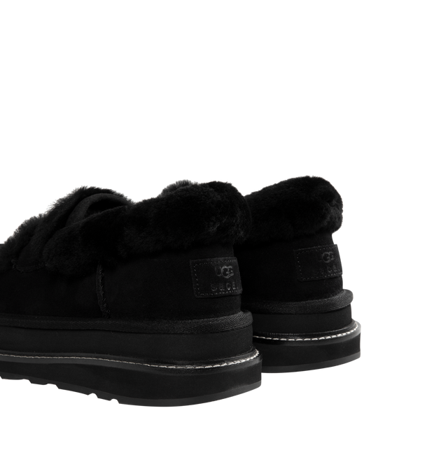 Image 3 of 4 - BLACK - UGG x sacai loafer designed for everyday wear, combines UGG's iconic premium  suede with sacai's unmistakable hybridized aesthetic. Upper is made with suede sourced from certified farms that practice regenerative agriculture upper. Midsole incorporates sugarcane EVA. Features Vibram XS Trek Evo. Unisex style in women's sizes.