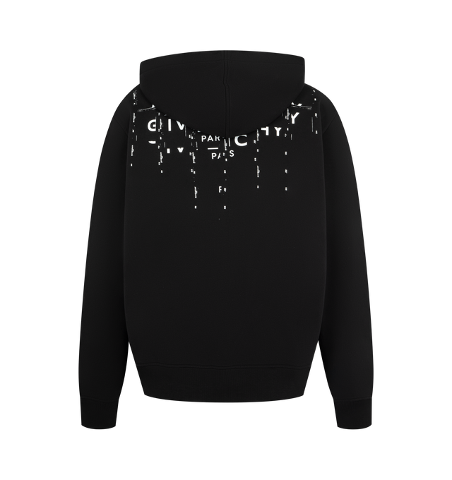 Image 2 of 2 - BLACK - GIVENCHY Photographic Negative Print Zipped Hoodie featuring long-sleeved hooded zipped sweatshirt in fleece, Givenchy Paris Photographic Negative print on the back, drawstring on the hood, zipped closure, one kangaroo pocket on the front and ribbed hem and cuffs. 100% cotton.