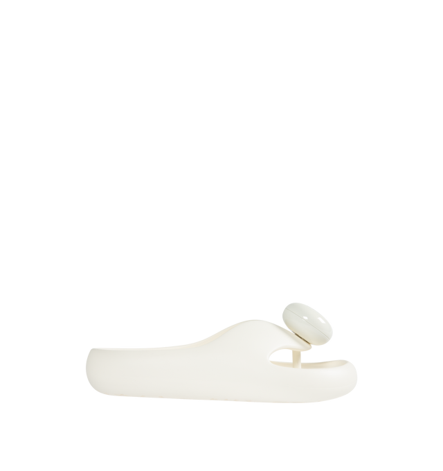 Image 1 of 4 - WHITE - Toe Post sandal in light foam rubber with an Anagram engraved ,  ergonomic insole and embossed Anagram sole. Made in Italy. 