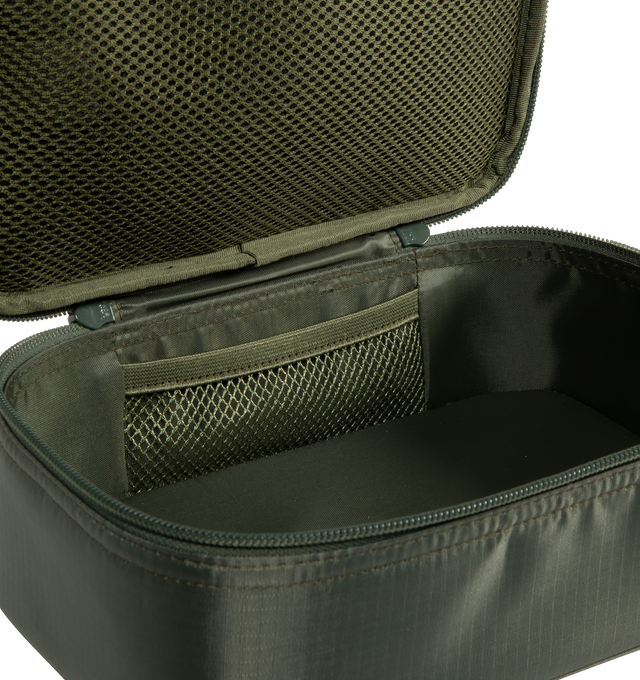 Image 4 of 4 - GREEN - HUMAN MADE Vanity Case featuring iconic heart logo on the front, handle with a logo print and zip closure. 100% polyester.