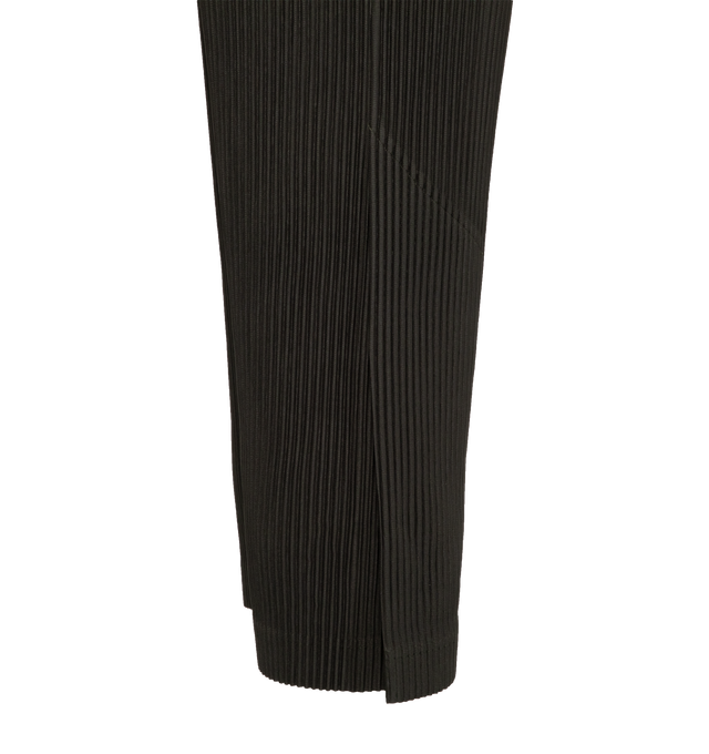 Image 4 of 4 - GREY - ISSEY MIYAKE Tailored Pleats 1 featuring classic and structural design, straight, slim fit, two pockets and an elastic waistband. 100% polyester (knit). 