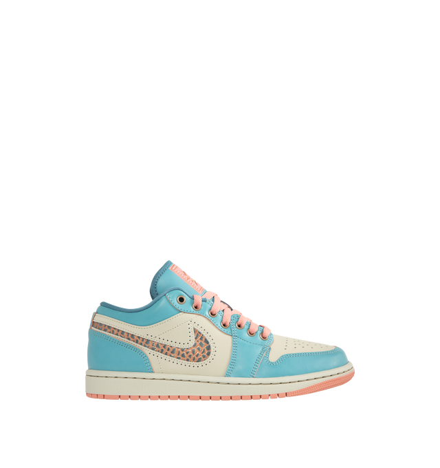 Image 1 of 5 - BLUE - JORDAN Air Jordan 1 Low SE Sneaker featuring genuine leather upper that wears away over time to reveal another colour, encapsulated Air-Sole unit that provides lightweight cushioning and solid rubber outsole.