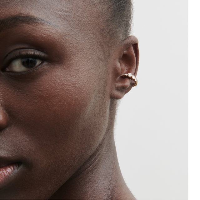 Image 2 of 2 - GOLD - SOPHIE BILLE BRAHE Boucle De Cuff Earring 0.56CT featuring 18k recycled yellow gold and TW.VVS diamonds 0.56 ct.