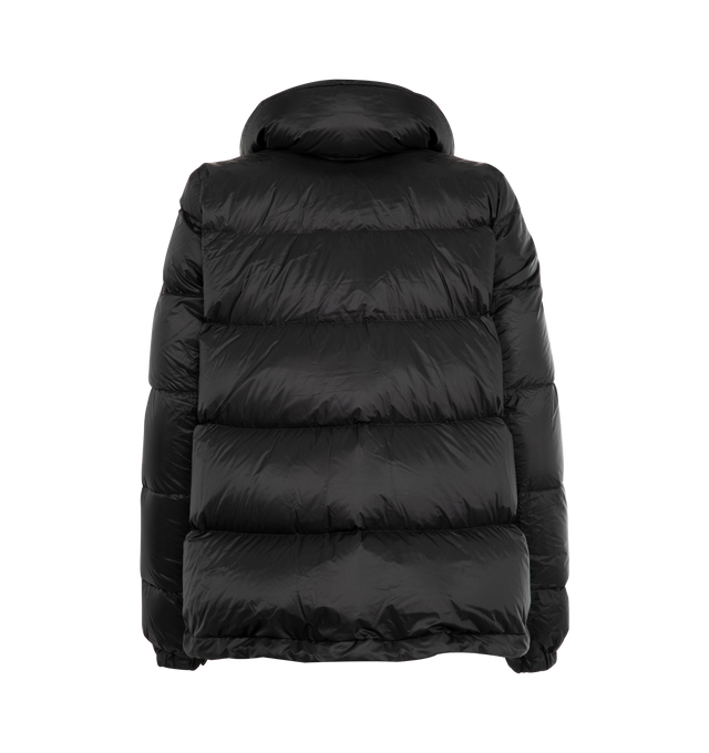 Image 2 of 2 - BLACK - SACAI Puffer Jacket featuring a down-feather filling, a padded design, front zip fastening, a stand-up collar, long sleeves with elasticated cuffs, two front welt pockets and a drawstring hem. 100% nylon.