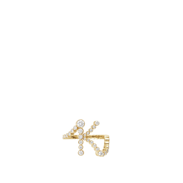 Image 1 of 1 - GOLD - SOPHIE BILLE BRAHE ENSEMBLE K RING Handmade in Italy from 18K yellow gold with a total of 1.08 ct. Top Wesselton VVS diamonds (F-G color). Hirshleifers offers a range of initial pieces from this collection in-store. For personal consultation and detailed information about jewelry, please contact our dedicated stylist team at personalshopping@hirshleifers.com. 