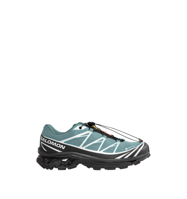 Image 1 of 5 - BLUE - Salomon Sportstyle XT-6 GORE-TEX rubber-trimmed mesh sneakers featuring the brand's signature Agile Chassis system and Mud Contagrip soles. Made from GORE-TEX, for resiliance, an innovative ePE membrane, PFC-free, and anti-debris mesh construction, as well as durable cushioning and stability. Unisex style in men's sizing.