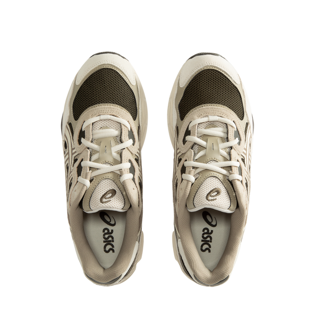 Image 5 of 5 - CREAM - Asics Unisex Gel-NYC Polar Sneaker featuring lace up closure, layered upper construction, rearfoot and forefoot GEL technology, suede and synthetic and fabric upper, fabric lining and rubber sole.
