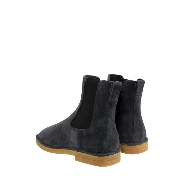 Image 3 of 4 - GREY - BOTTEGA VENETA Daddy Chelsea Ankle Boot featuring rugged suede Chelsea ankle boot and natural crepe rubber outsole. Lambskin. Made in Italy.