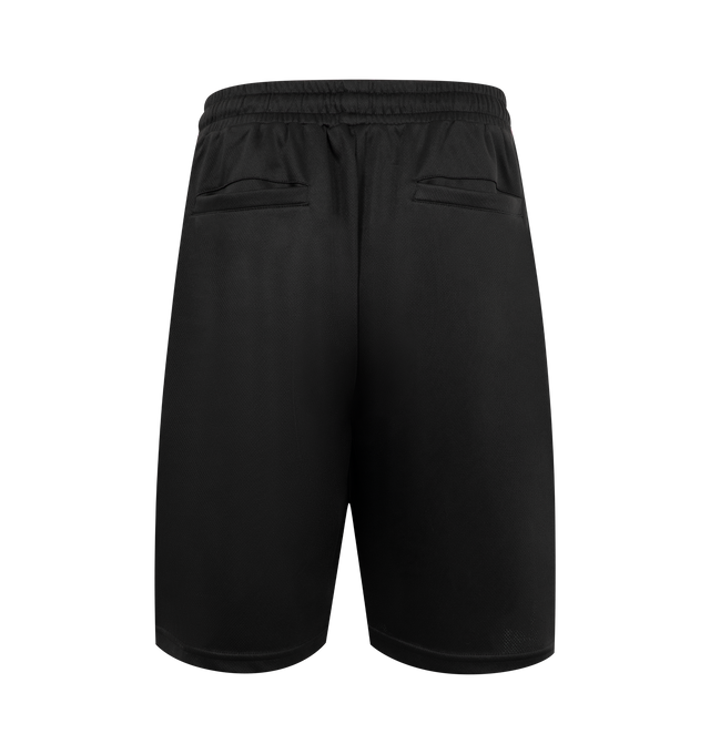 Image 2 of 3 - BLACK - UNTITLED ARTWORKS Sport Short featuring elastic waist with drawstring, two side pockets, two back welt pockets and logo on leg. Cotton.