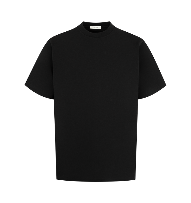 Image 1 of 2 - BLACK - THE ROW Maiko T-Shirt featuring crewneck t-shirt in cotton jersey with boxy fit and ribbed crewneck. 100% cotton. Made in Japan.