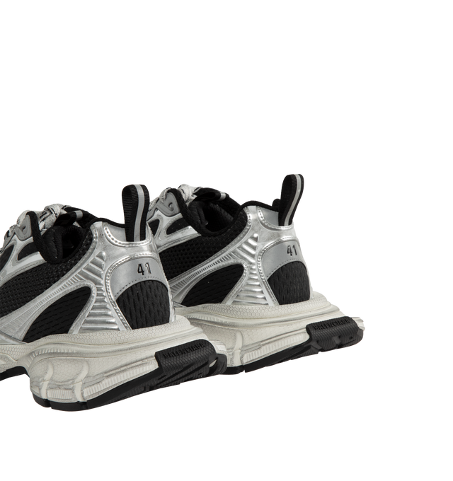 Image 3 of 5 - GREY - BALENCIAGA 3XL Toe Spray Sneaker featuring lace-up front, dynamic sole design with an augmented back to propel feet forward and allover worn-in effect. Mesh and nylon upper with rubber sole.