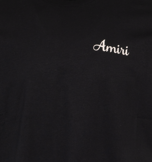 Image 3 of 4 - BLACK - AMIRI Lanesplitters Tee featuring short sleeves, crew neck and front and back Amiri logo detail. 100% cotton. Made in Italy. 