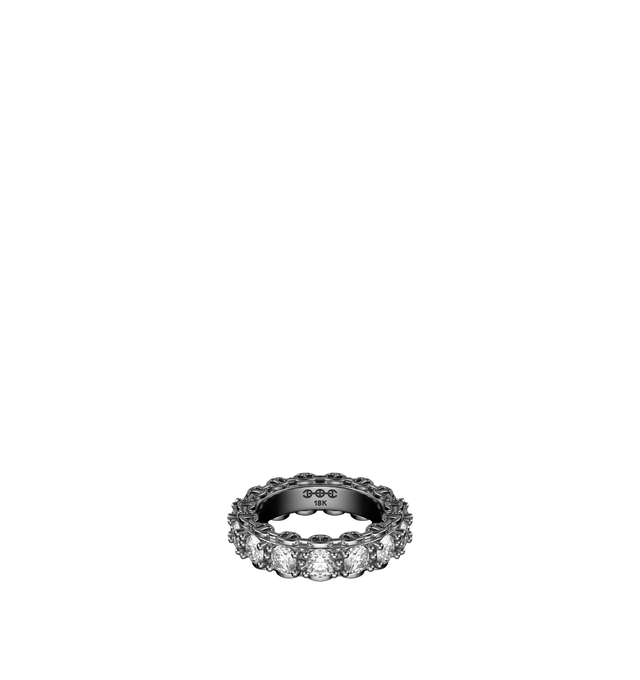 Image 1 of 1 - SILVER - Hoorsenbuhs Infinite Diamond Eternity Band is crafted from 18K white gold and features a 3.5 mm tri-link motif with prong-set round brilliant Belgian-cut G VS1 diamonds. For personal consultation and detailed information about jewelry, please contact our dedicated stylist team at personalshopping@hirshleifers.com.This item may be restricted for online purchase to international clients. For assistance purchasing this item please contact our dedicated stylist team at personalshopping@h