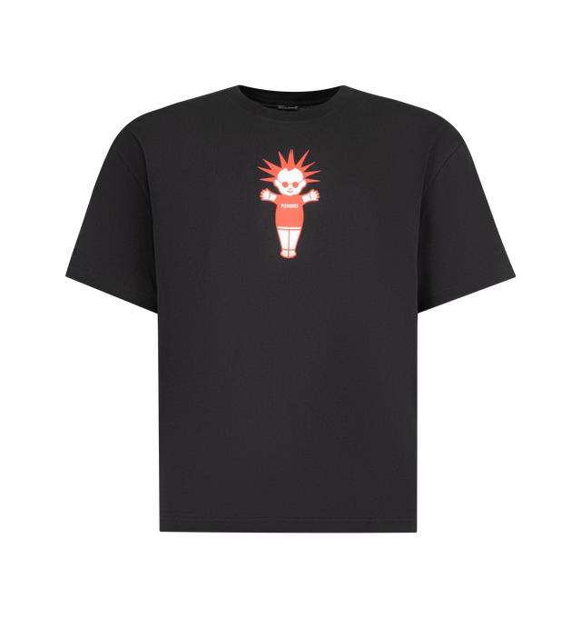 Image 1 of 2 - BLACK - PLEASURES Punkpie Graphic T-Shirt featuring relaxed fit, crewneck, short sleeves and graphic on front. 100% cotton.