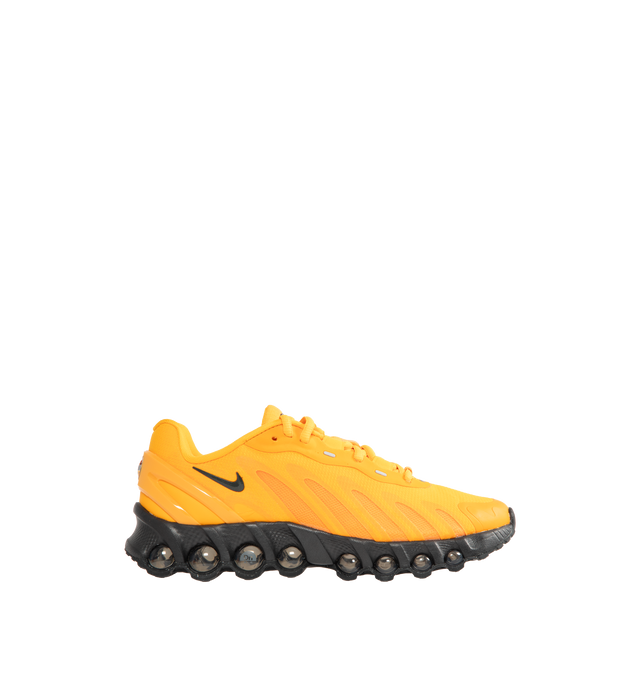 Image 1 of 5 - YELLOW - NIKE Air Max Dn8 Sneaker featuring sleek, low-profile package, powered by eight pressurised Air tubes, dual-chambered tubes with tuned pressure levels, full-length Dynamic Air system sits directly on top of the rubber outsole, plush foam, sculpted upper is made from lightweight mesh on top and plastic heel clip.