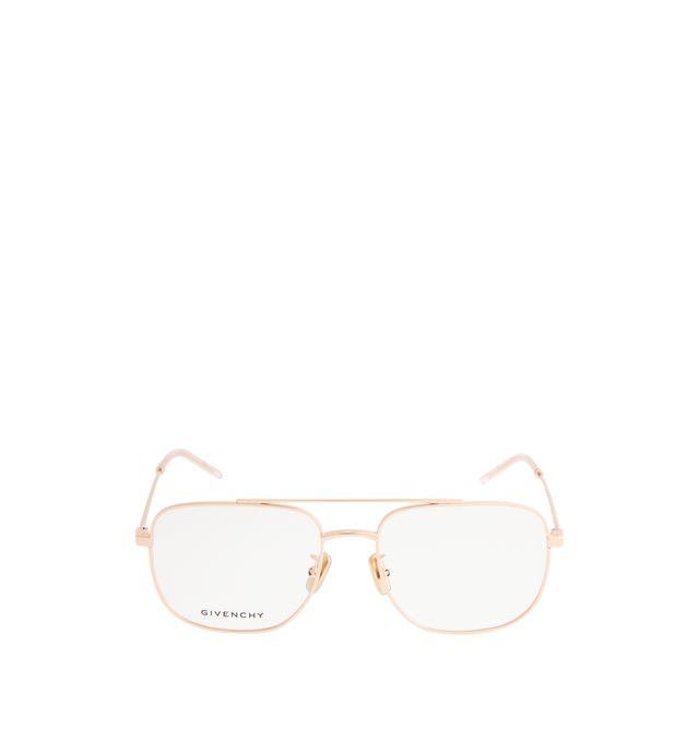 Image 1 of 3 - GOLD - GIVENCHY City Sunglasses featuring adjustable nose pads, logo signature engraved on both temples and thin, tapered arms. 100% UVA/UVB protection.