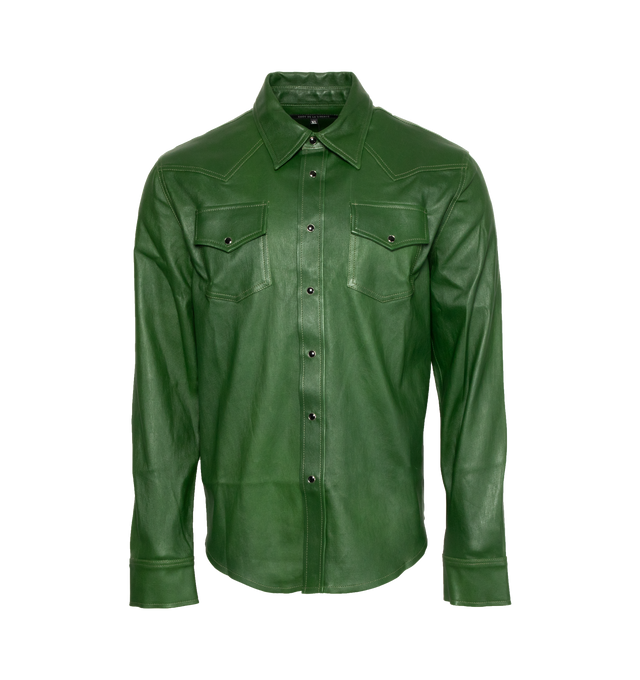 STEVIE LEATHER WESTERN SHIRT (MENS)