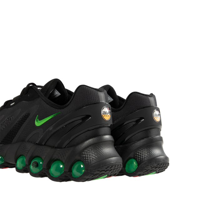 Image 3 of 5 - BLACK - NIKE Air Max Dn8 Sneaker featuring Dynamic Air system with dual-chambered tubes with tuned pressure levels, sculpted upper made from lightweight mesh, plastic heel clip, foam midsole and rubber outsole.