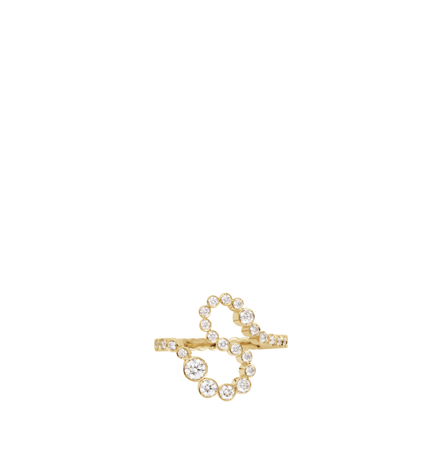 Image 1 of 1 - GOLD - SOPHIE BILLE BRAHE Ensemble S Ring featuring crafted in 18K certified recycled yellow gold with a total of 1.04 carat Top Wesselton VVS diamonds. Handmade in Italy.